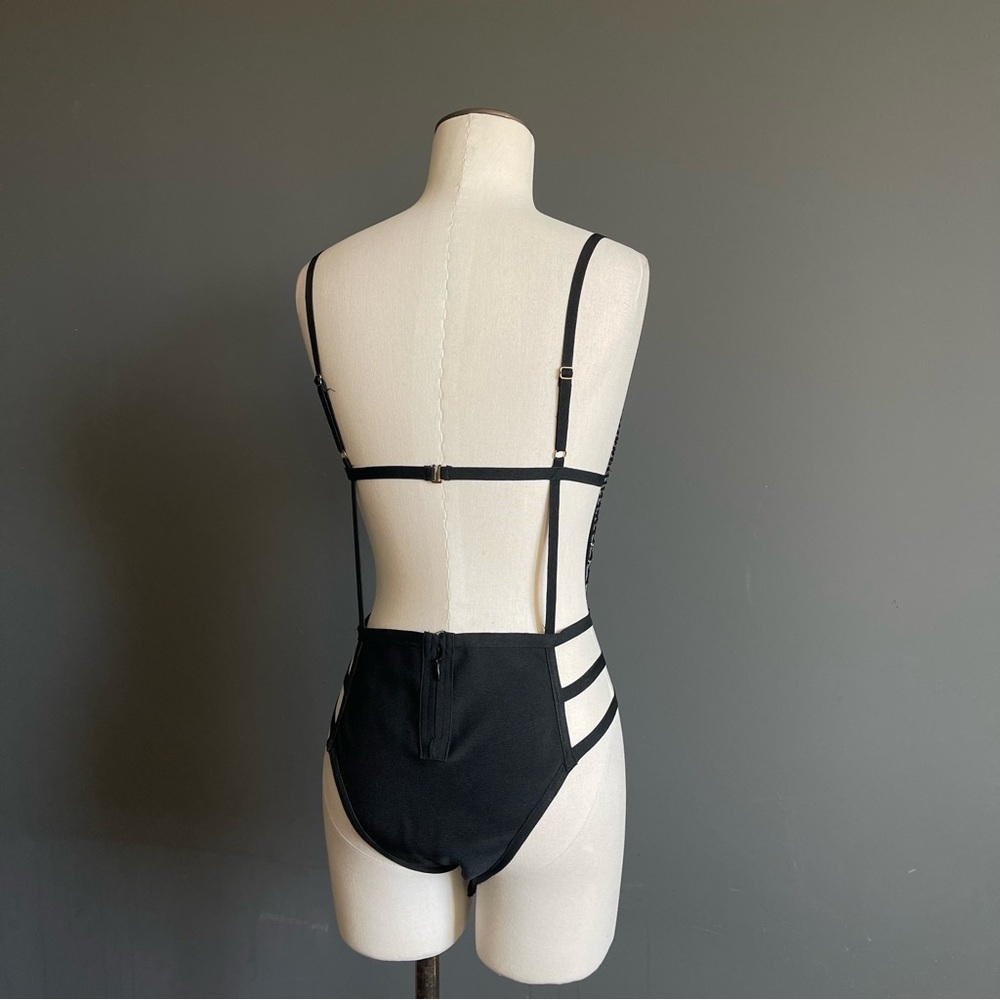 Sheer Sequin Mesh Bodysuit Mob Wife Siren Quiet Luxury Glam Old Money Bodycon - Picture 4 of 6
